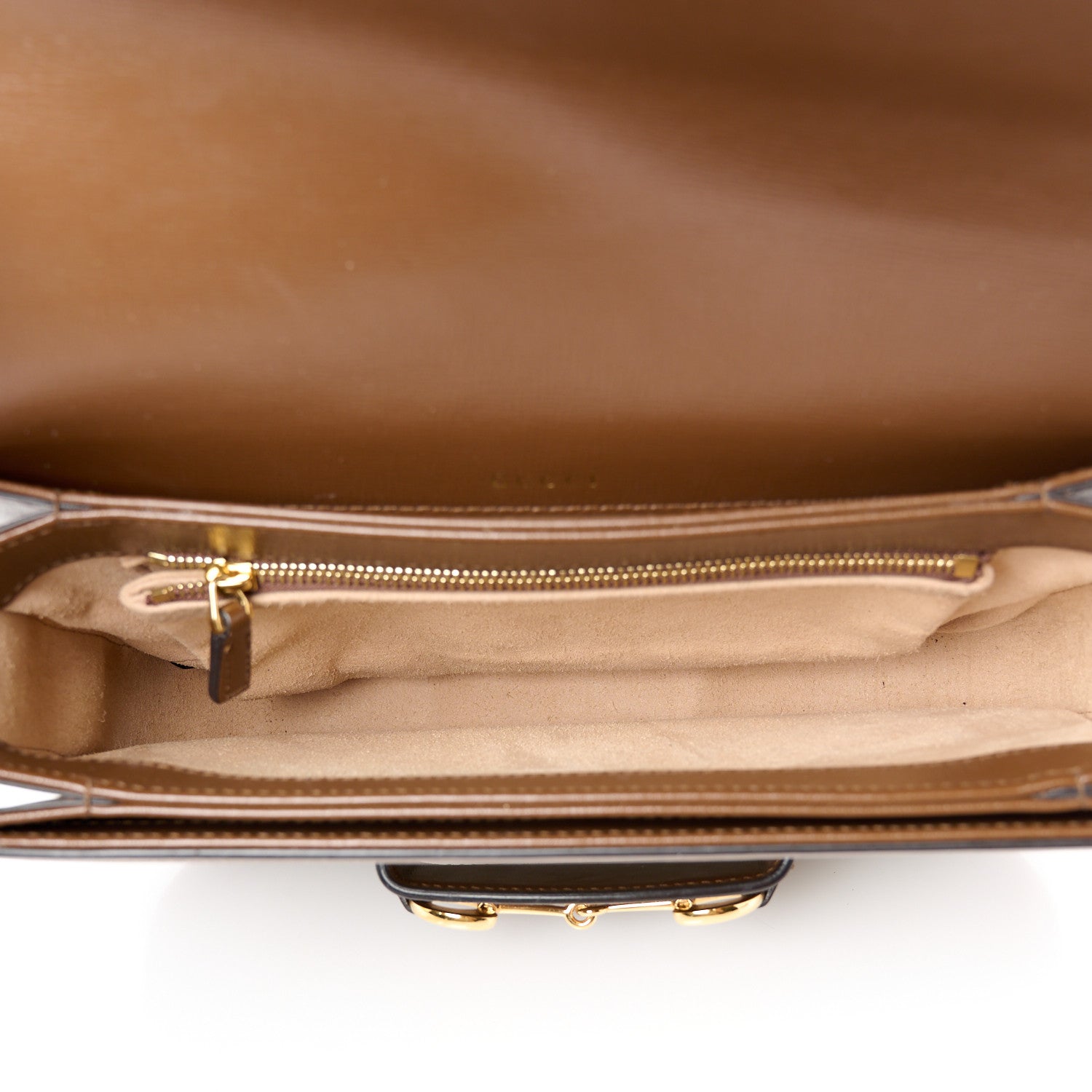 GG Supreme Monogram Azalea Calfskin Horsebit 1955 Shoulder Bag Beige Brown Sugar