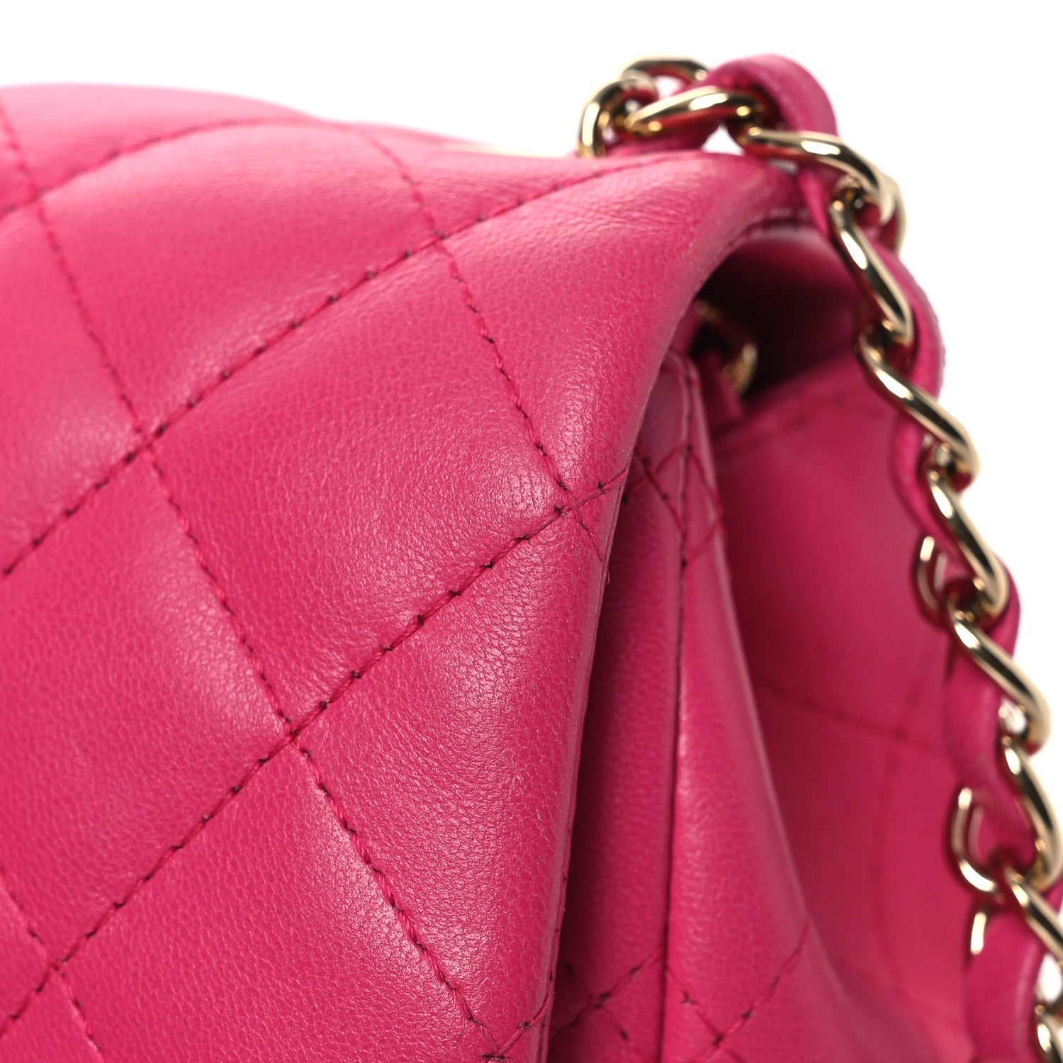 Lambskin Quilted Mini Square Flap Pink