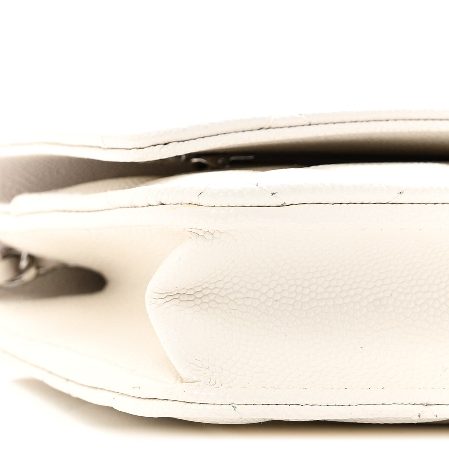 Caviar Quilted Chanel 19 Wallet On Chain WOC White Pink