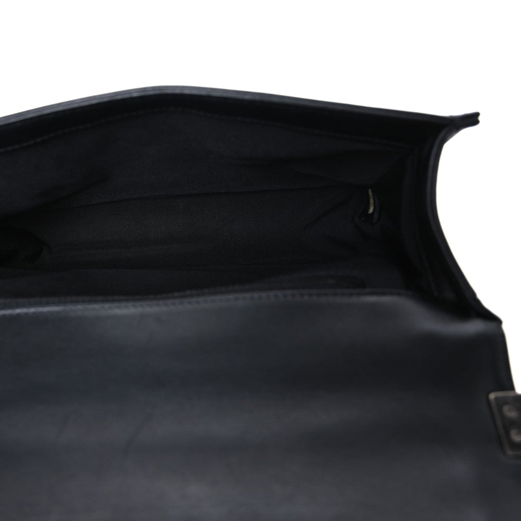Lambskin Quilted New Medium Boy Flap Black