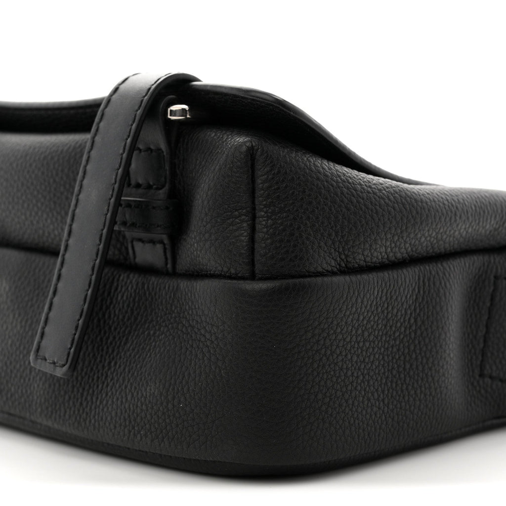 Soft Grained Calfskin XS Military Messenger Bag Black
