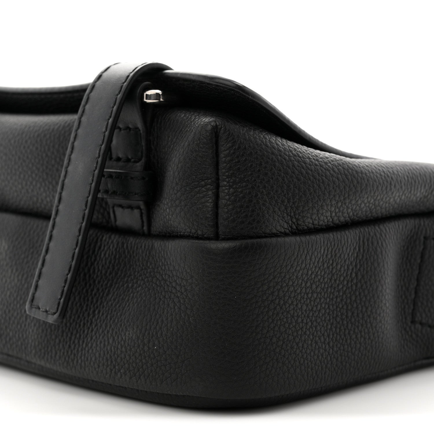 Soft Grained Calfskin XS Military Messenger Bag Black