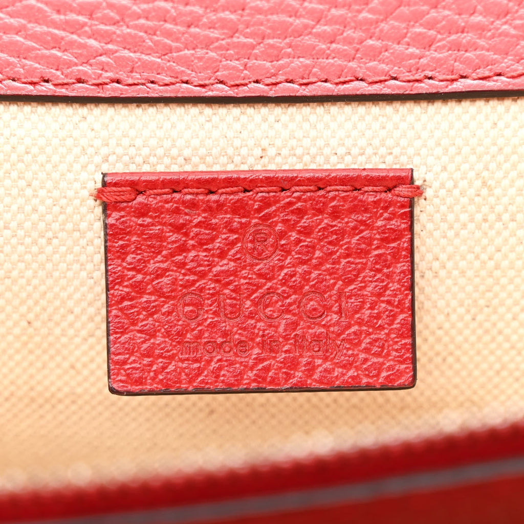 Dollar Calfskin Swarovski Crystal Small Dionysus Shoulder Bag Hibiscus Red