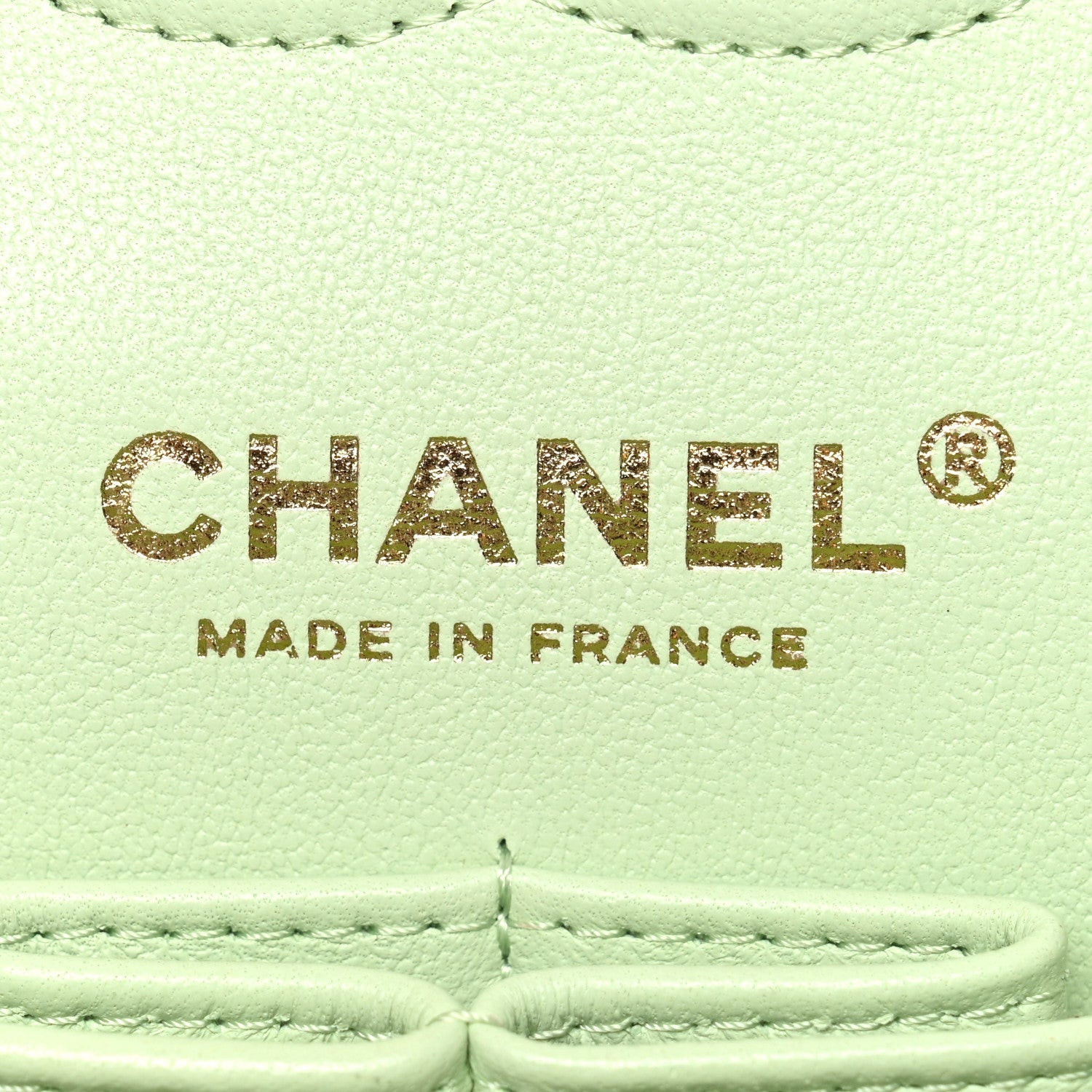 Caviar Quilted Small Double Flap Light Green