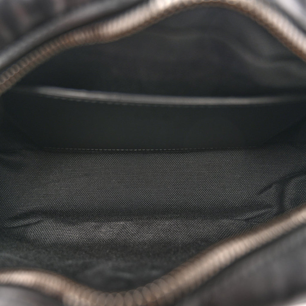 Calfskin Matelasse Monochrome Small GG Marmont Chain Shoulder Bag Black