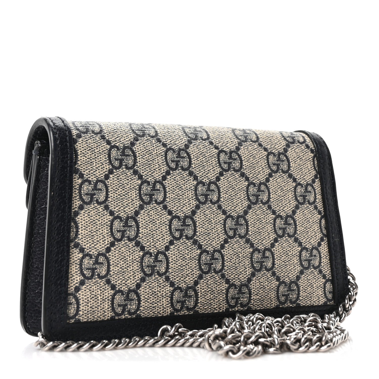 GG Supreme Monogram Textured Dollar Calfskin Super Mini Dionysus Shoulder Bag Beige Blue
