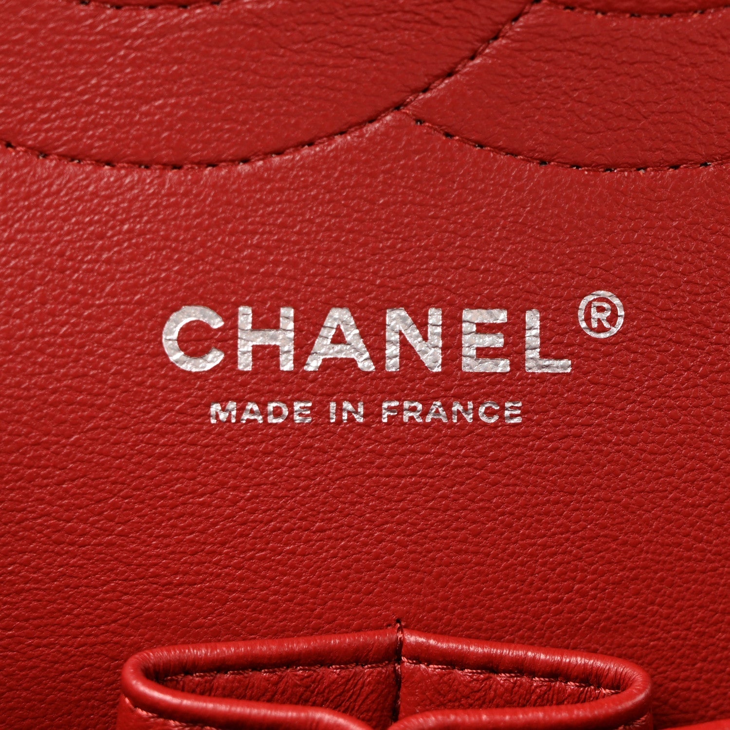 Caviar Quilted Jumbo Double Flap Dark Red