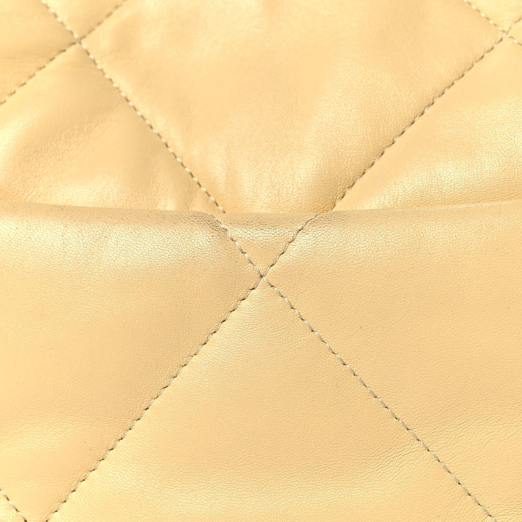 Lambskin Quilted Medium Chanel 19 Flap Yellow