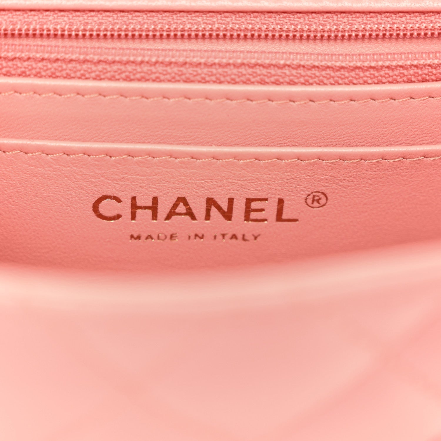 Lambskin Quilted Mini Square Flap Pink
