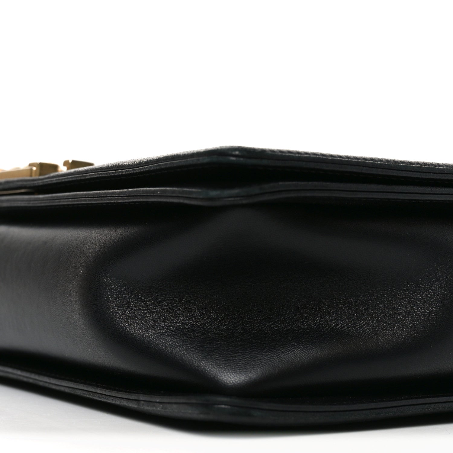 Lambskin Quilted Large Boy Flap Black