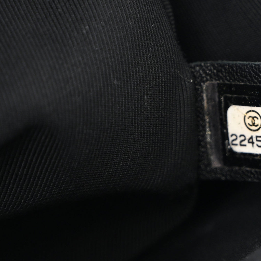 Lambskin Quilted Medium Boy Flap Black