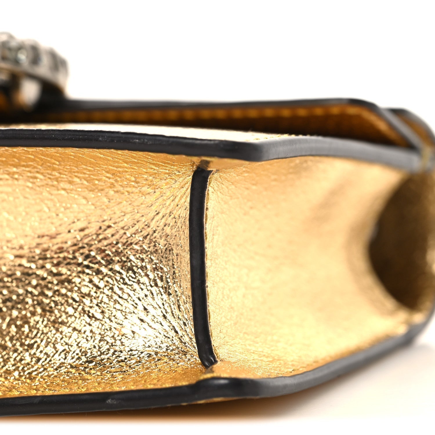Metallic Calfskin Super Mini Dionysus Shoulder Bag Gold