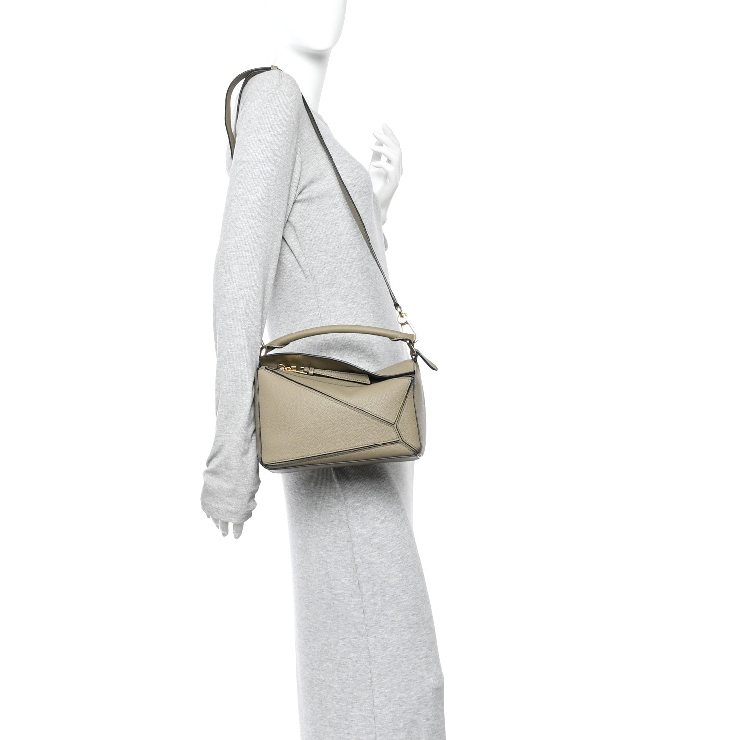 Calfskin Small Puzzle Bag Artichoke Green