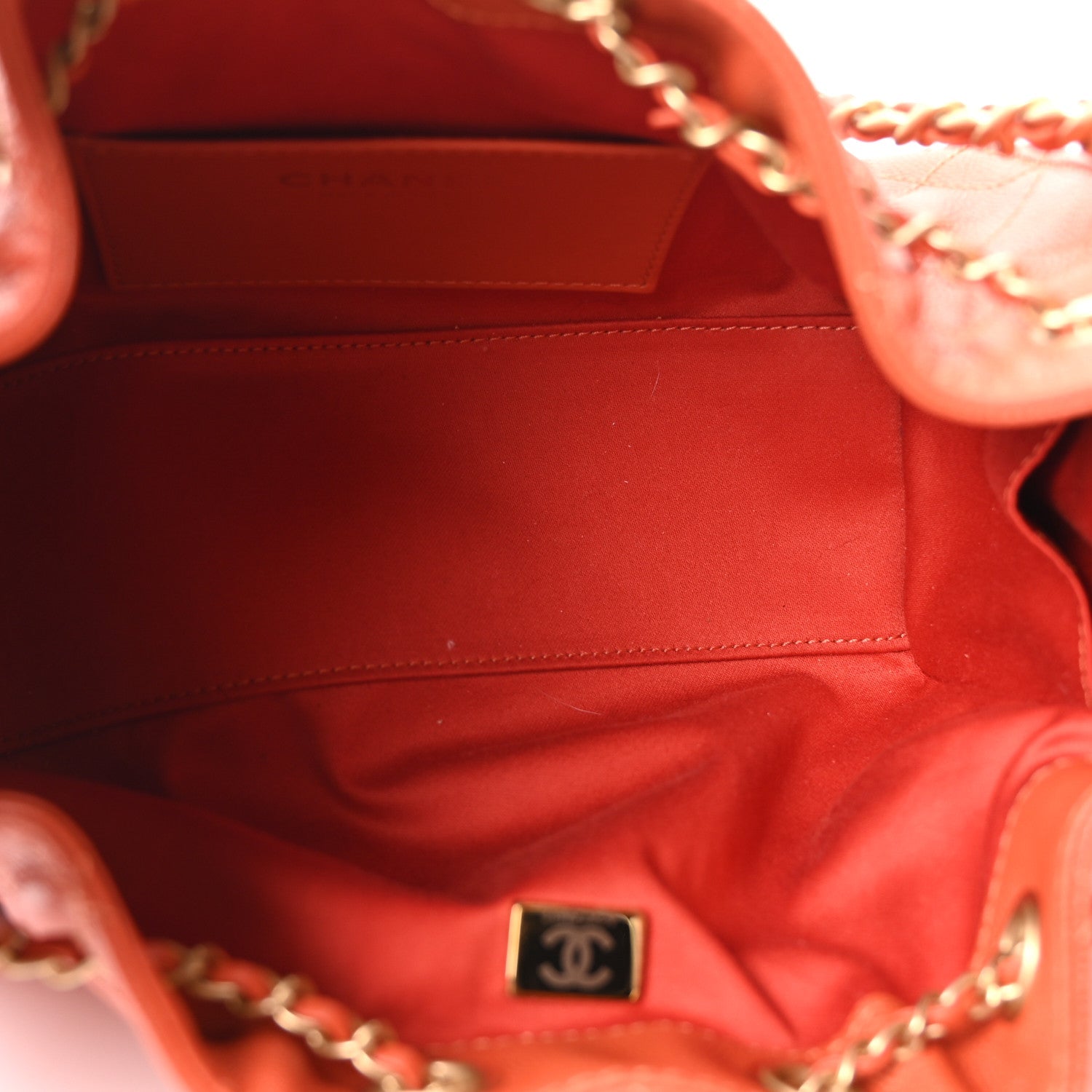 Caviar Quilted Mini Chanel 25 Handbag Dark Orange