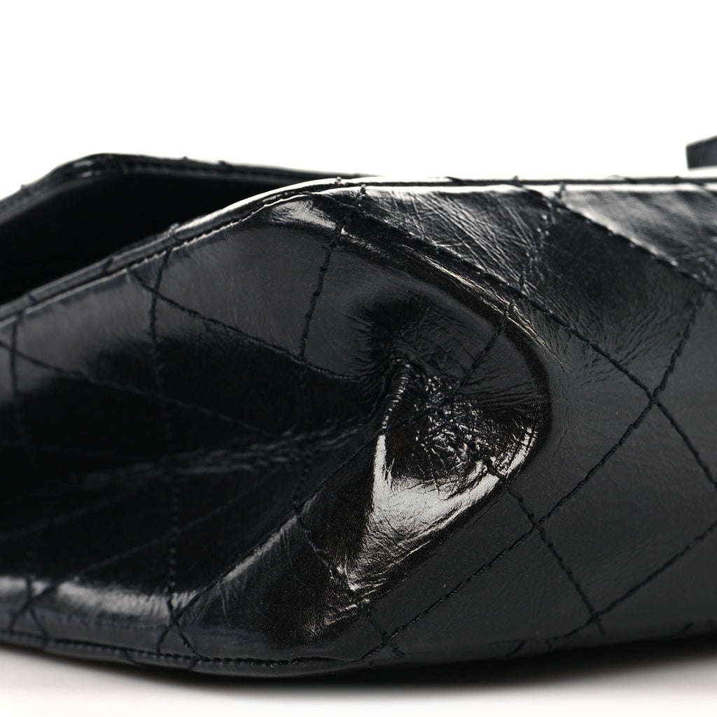 Glazed Calfskin Quilted 2.55 Reissue 226 Flap So Black