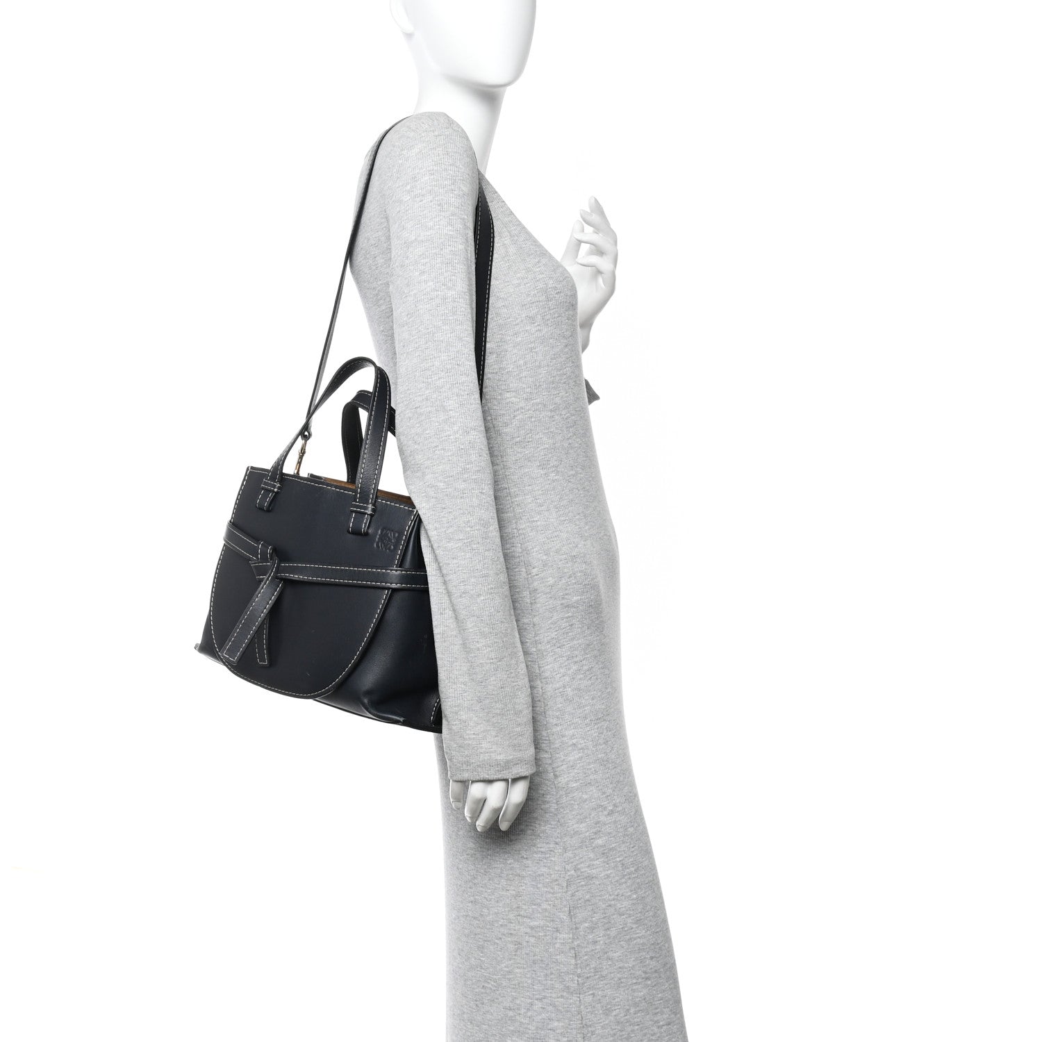 Calfskin Gate Tote Midnight Blue