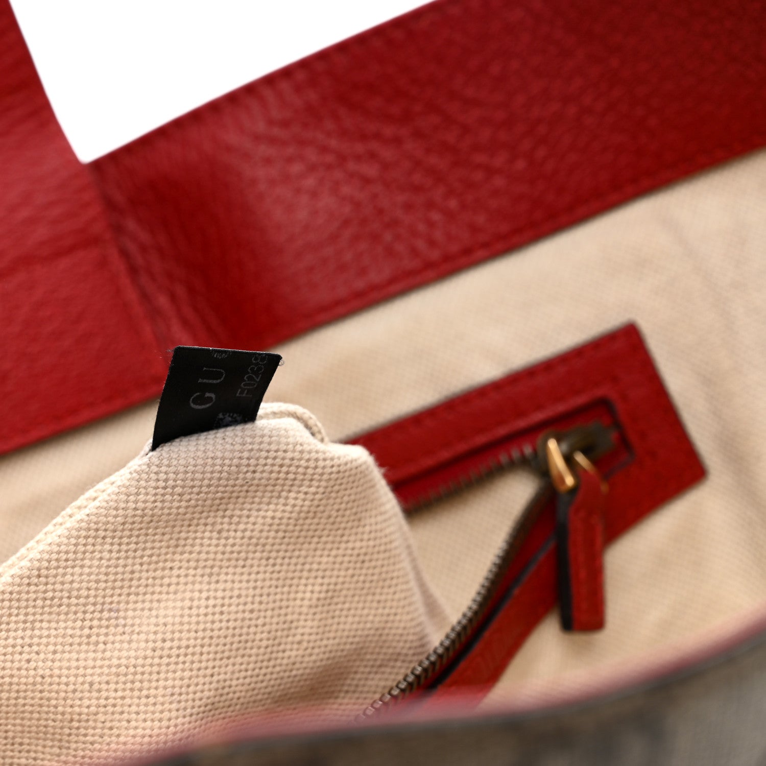 Soft GG Supreme Monogram Web Bosco Patch Small Crossbody Tote Beige Malva Hibiscus Red
