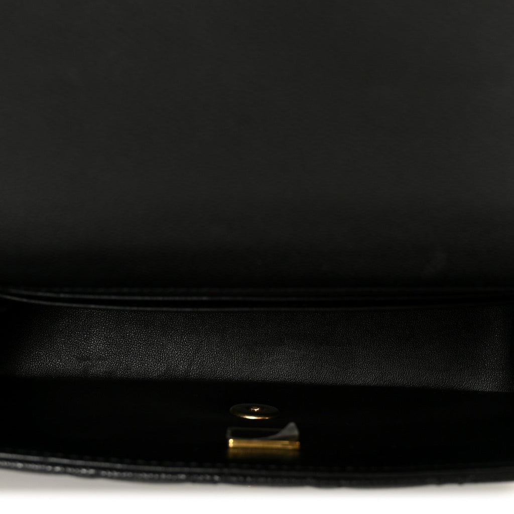Caviar Quilted Small Handy CC Flap Black