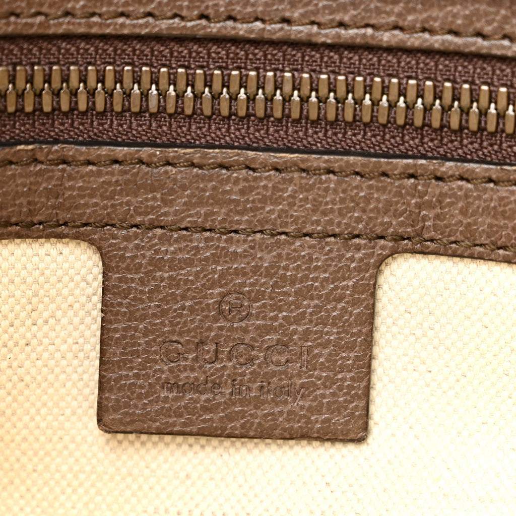 Soft GG Supreme Monogram Medium Ophidia Belt Bag Dark Brown