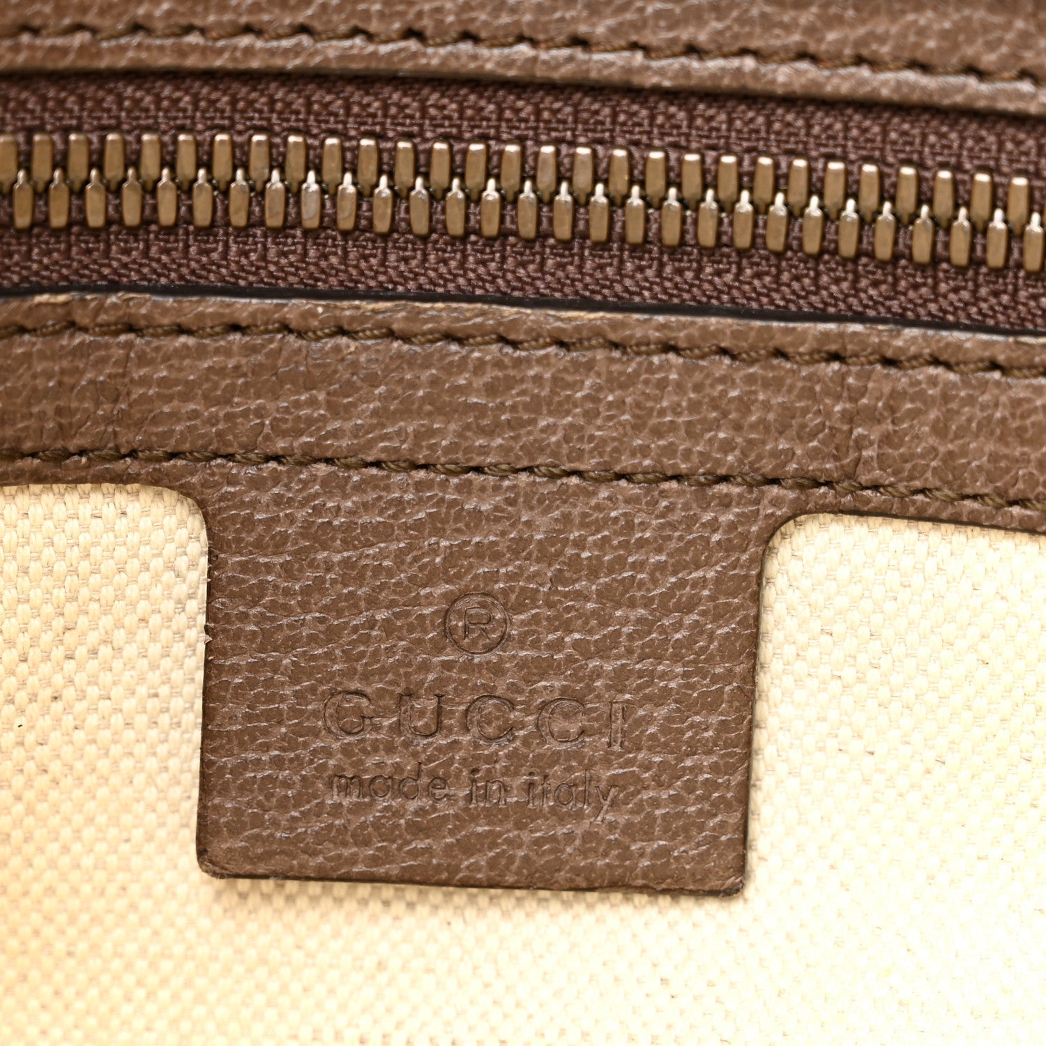 Soft GG Supreme Monogram Medium Ophidia Belt Bag Dark Brown