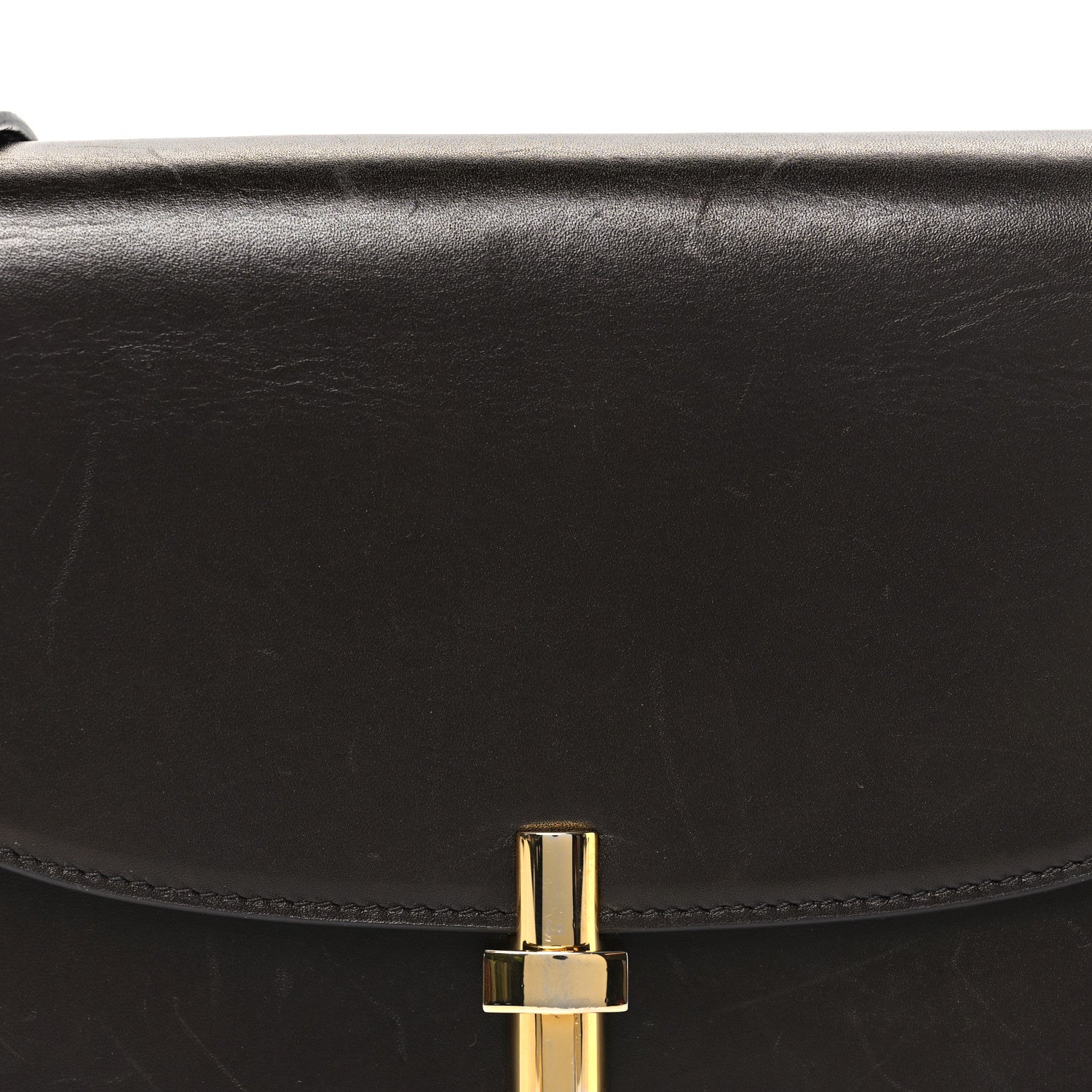 Sleek Calfskin The Sofia 8.75 Crossbody Dark Brown