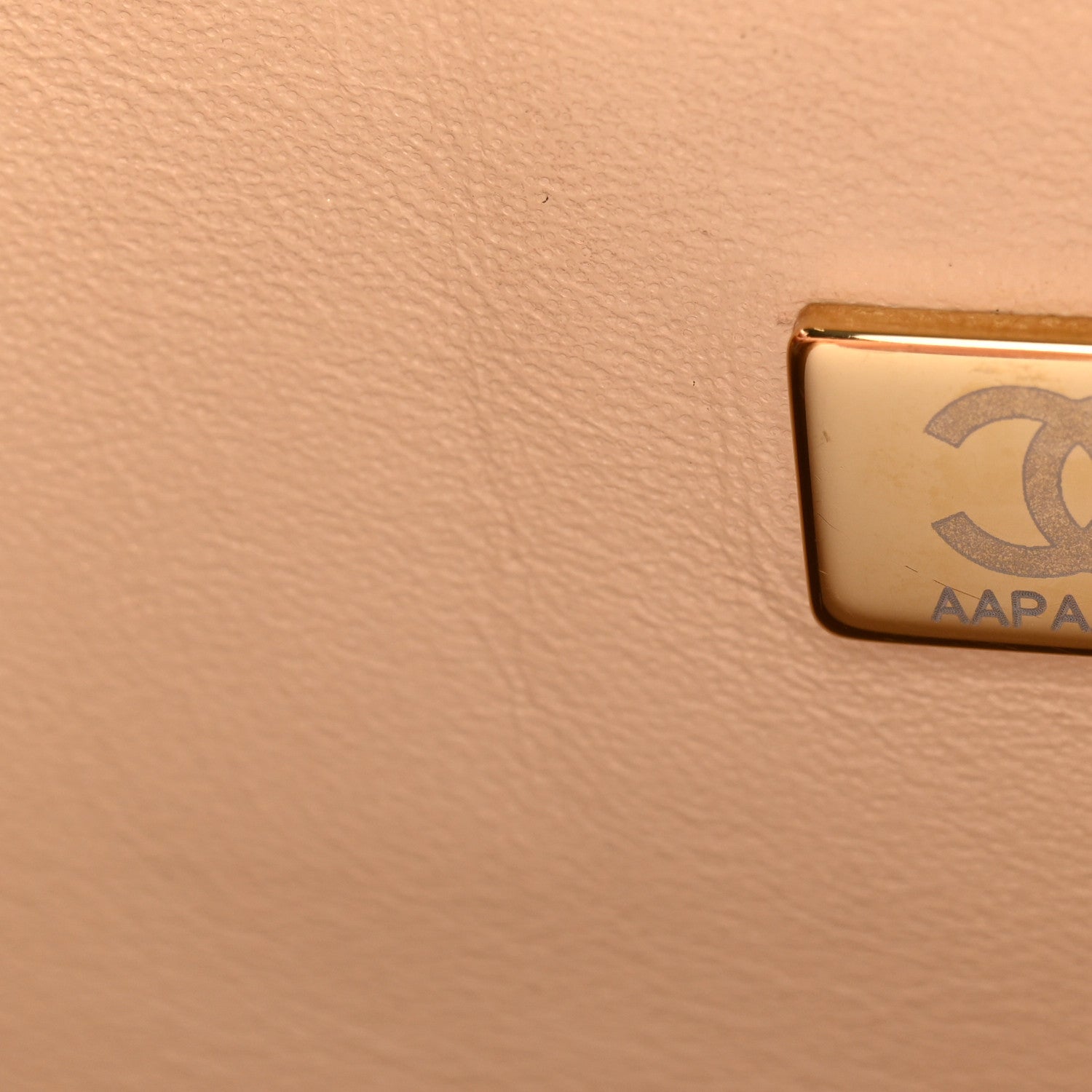 Caviar Quilted Medium Double Flap Beige
