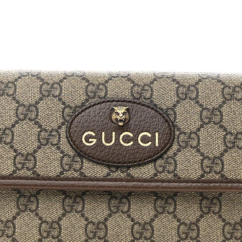 GG Supreme Monogram Neo Vintage Web Belt Bag Brown