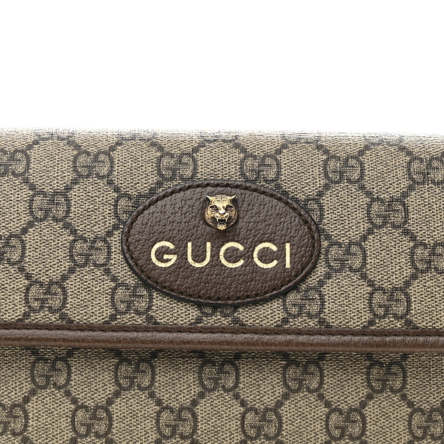 GG Supreme Monogram Neo Vintage Web Belt Bag Brown