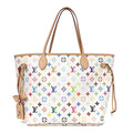 LV X TM Monogram Multicolor Neverfull MM White