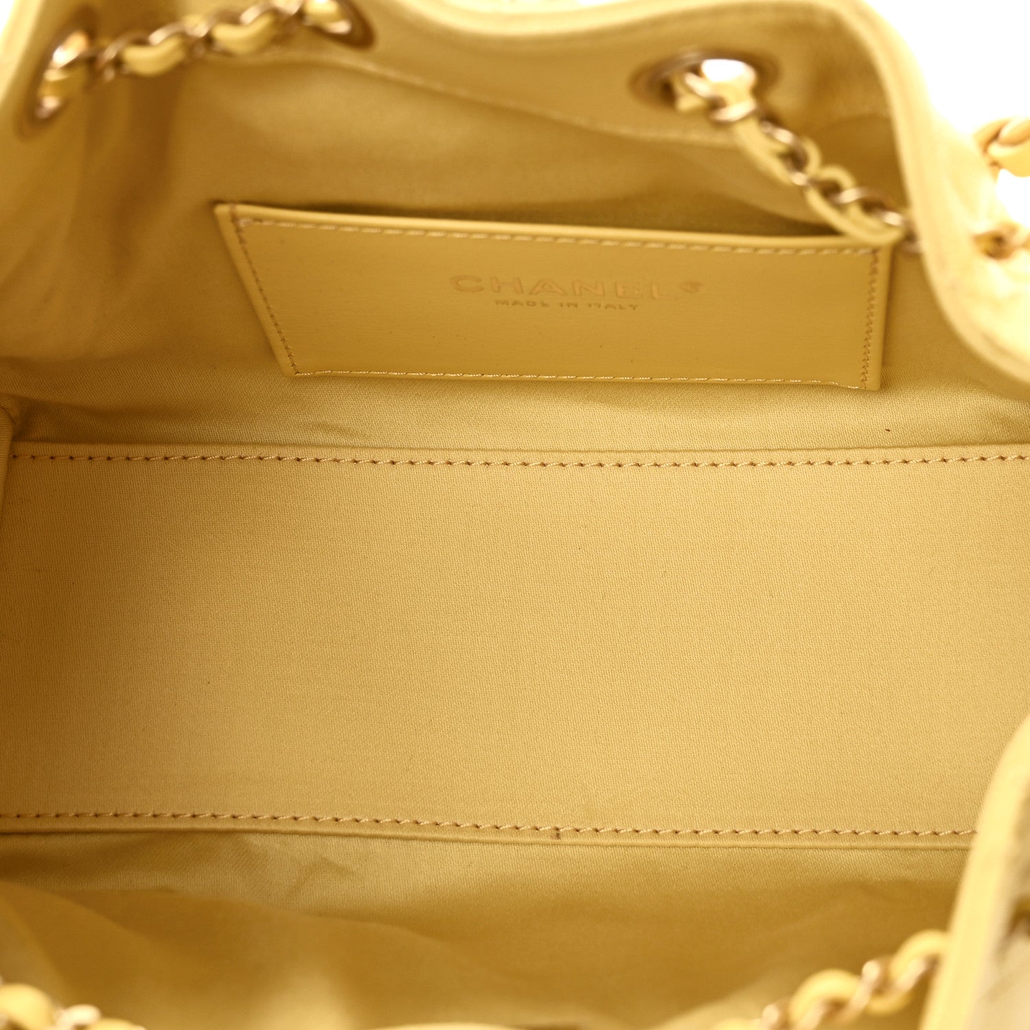 Caviar Quilted Mini Chanel 25 Handbag Yellow