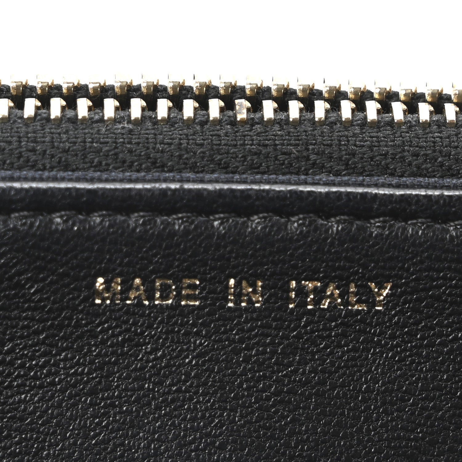 Lambskin Quilted Golden Class Wallet on Chain WOC Black