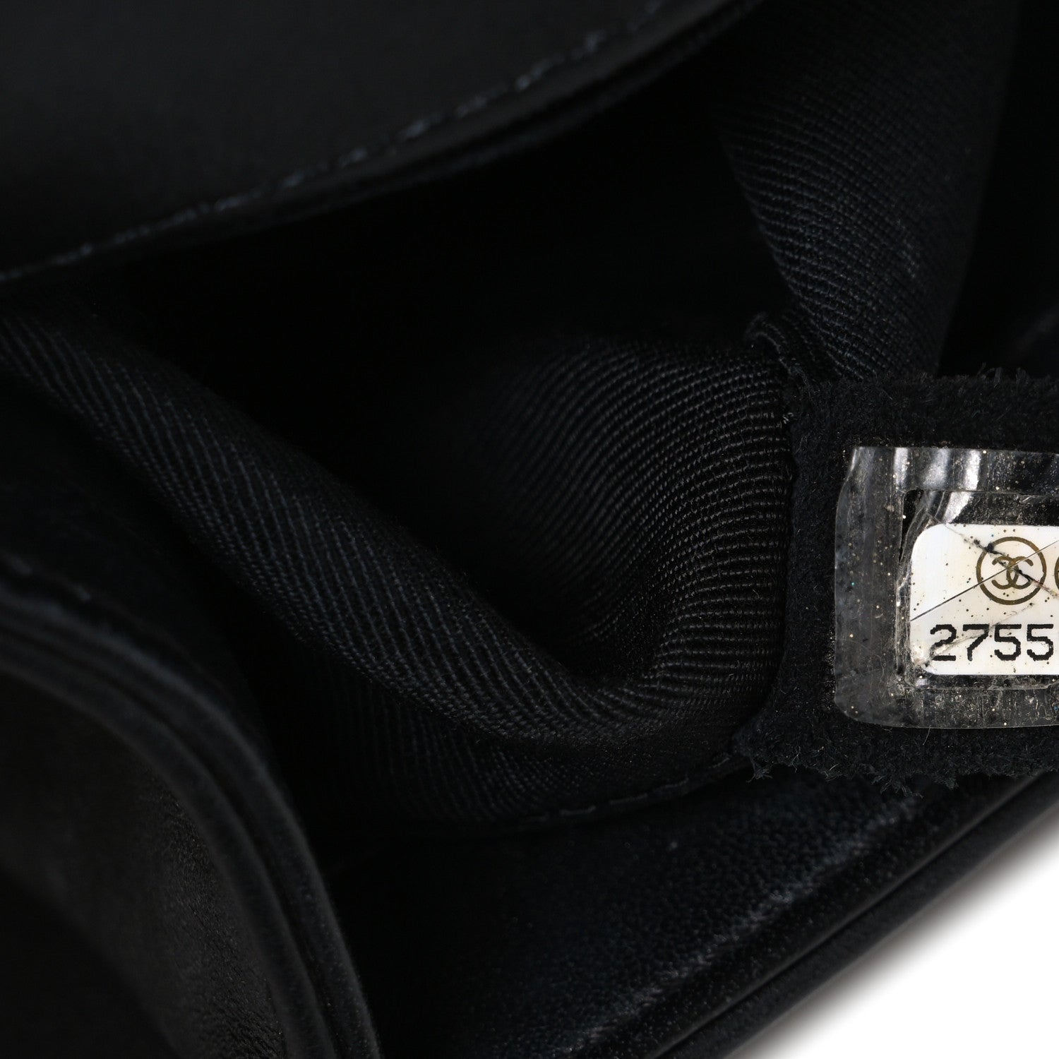 Calfskin Braided Small Boy Flap Black