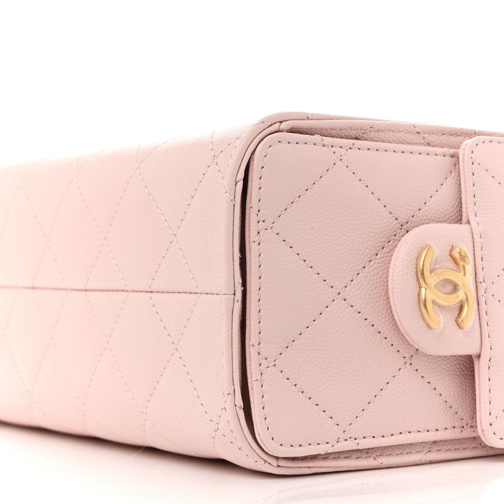 Caviar Quilted Mini Chanel 25 Handbag Light Pink