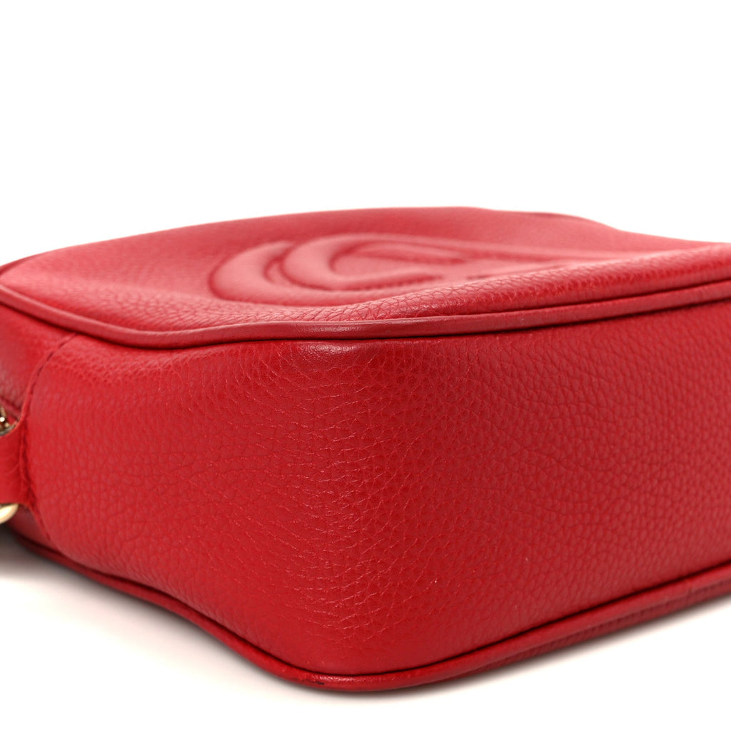 Pebbled Calfskin Small Soho Disco Bag Tabasco Red