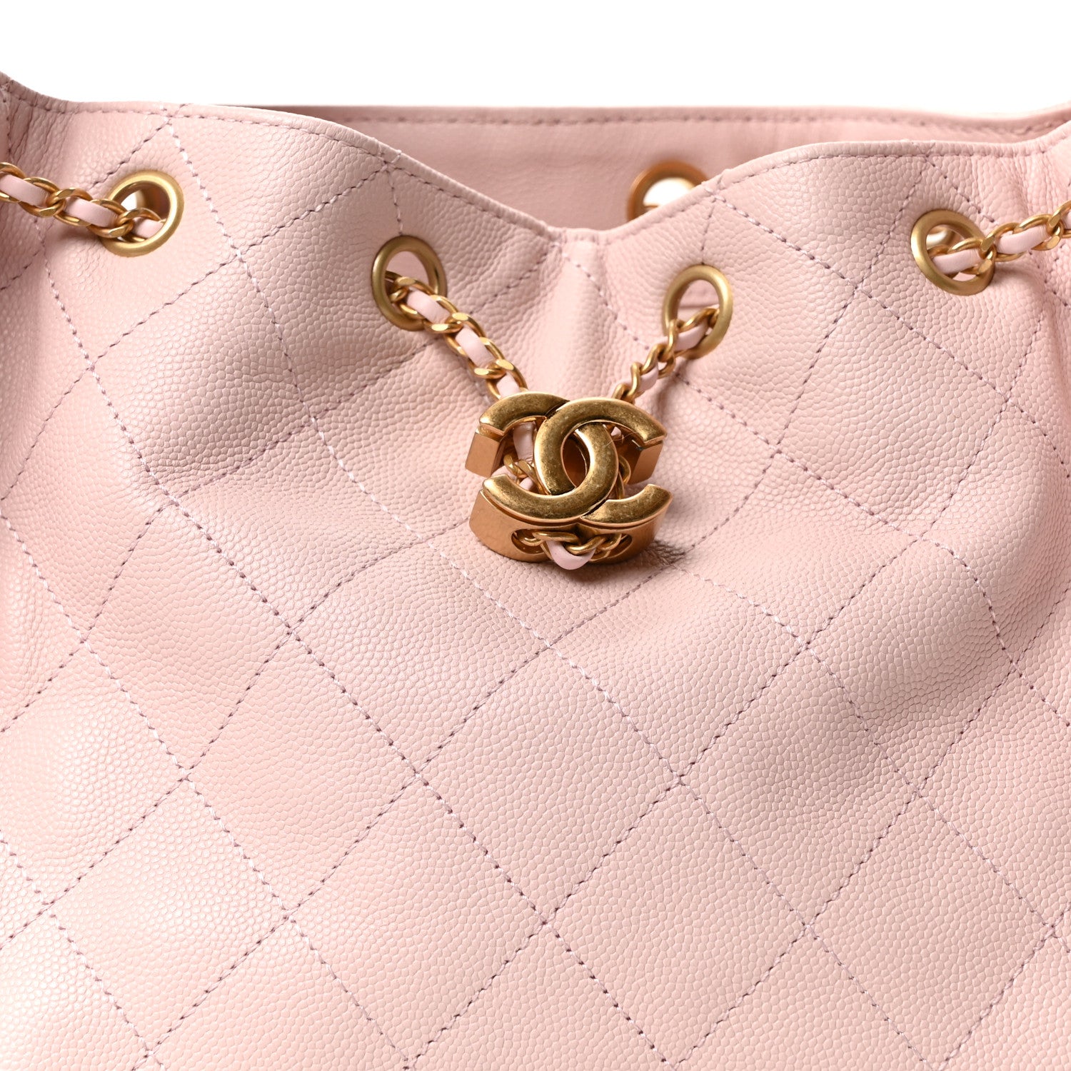 Caviar Quilted Small Chanel 25 Handbag Light Pink