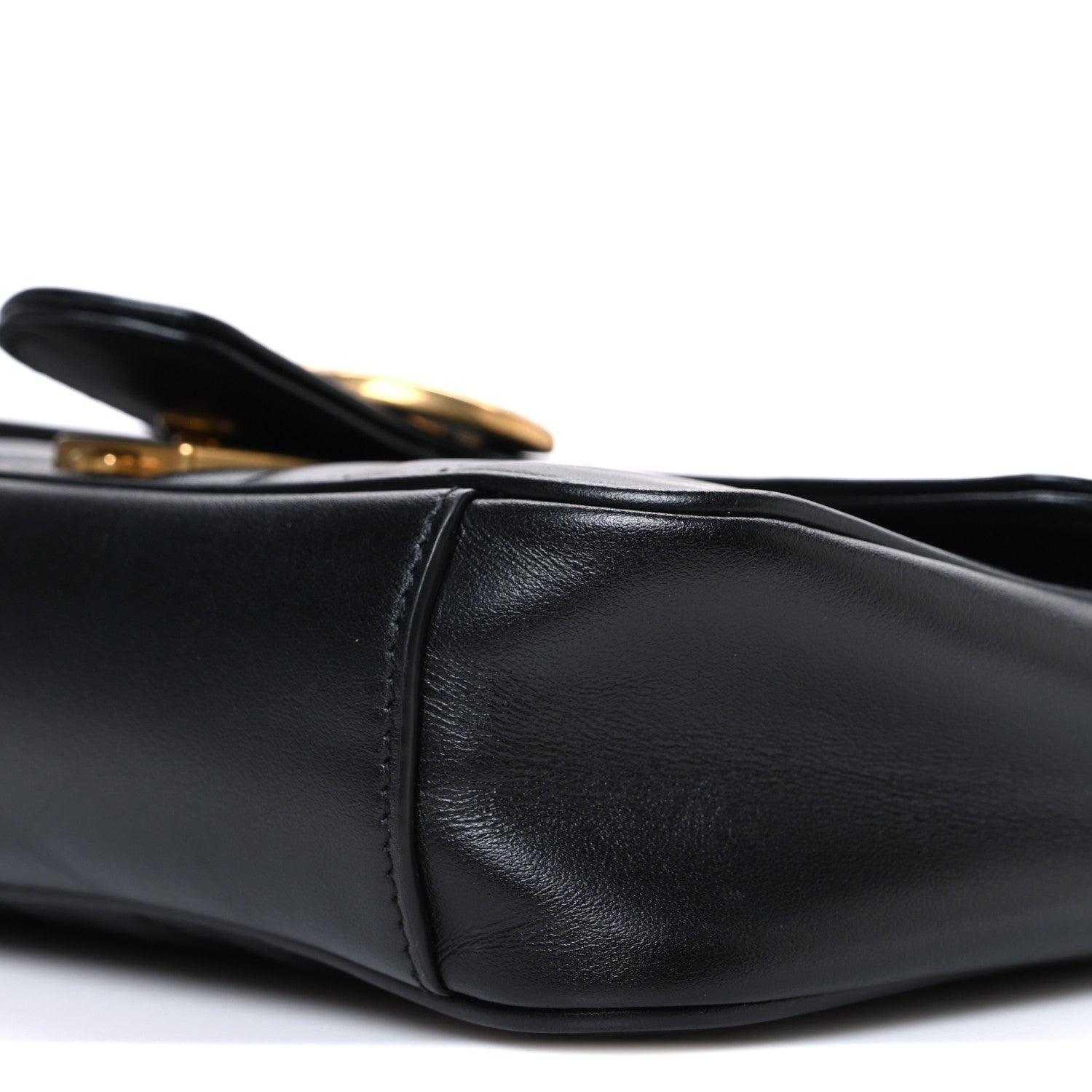 Calfskin Matelasse Mini GG Marmont Shoulder Bag Black