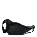 Grained Calfskin Large Slouchy Banana Bag Black