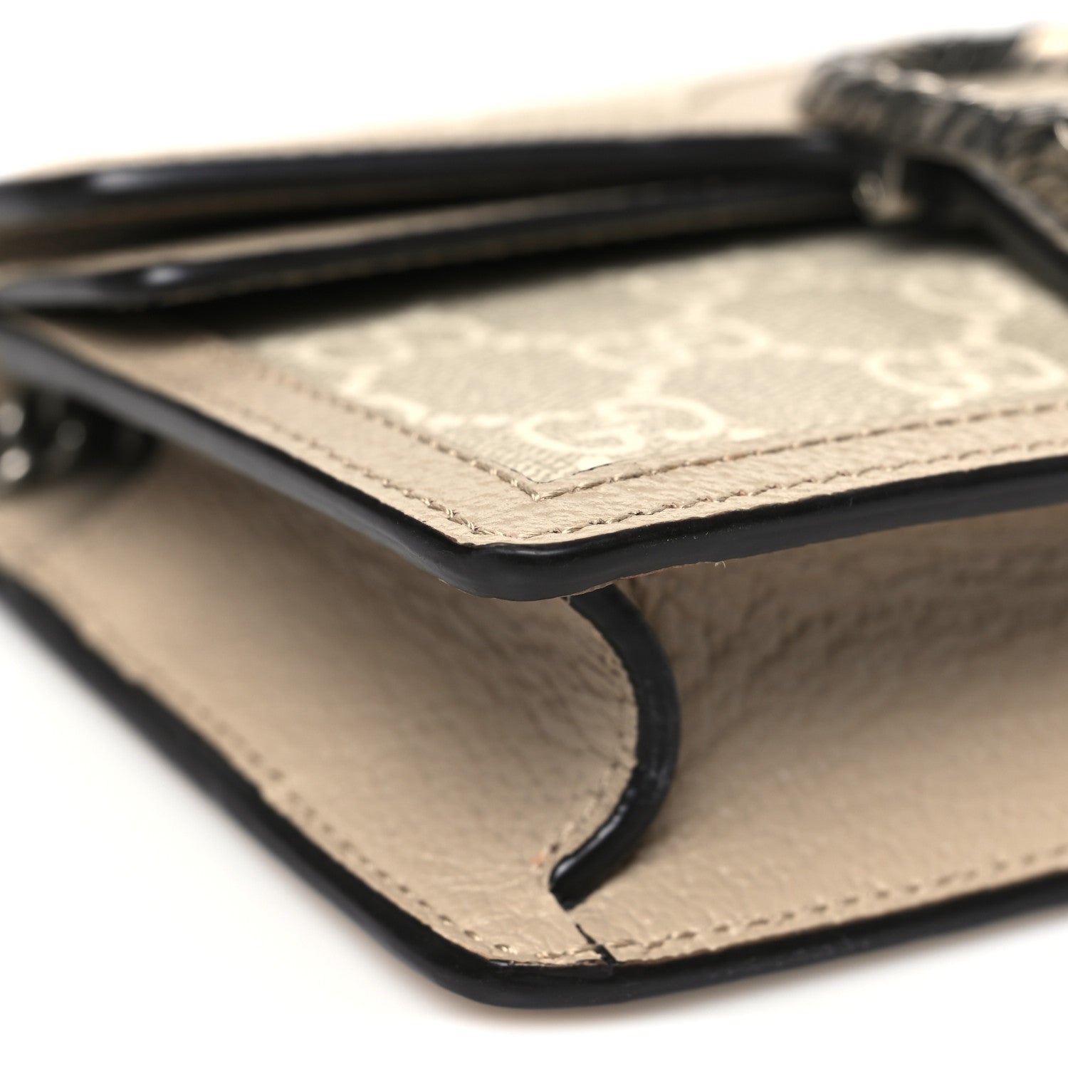 GG Supreme Monogram Textured Dollar Calfskin Super Mini Dionysus Shoulder Bag Beige Mystic White Oatmeal