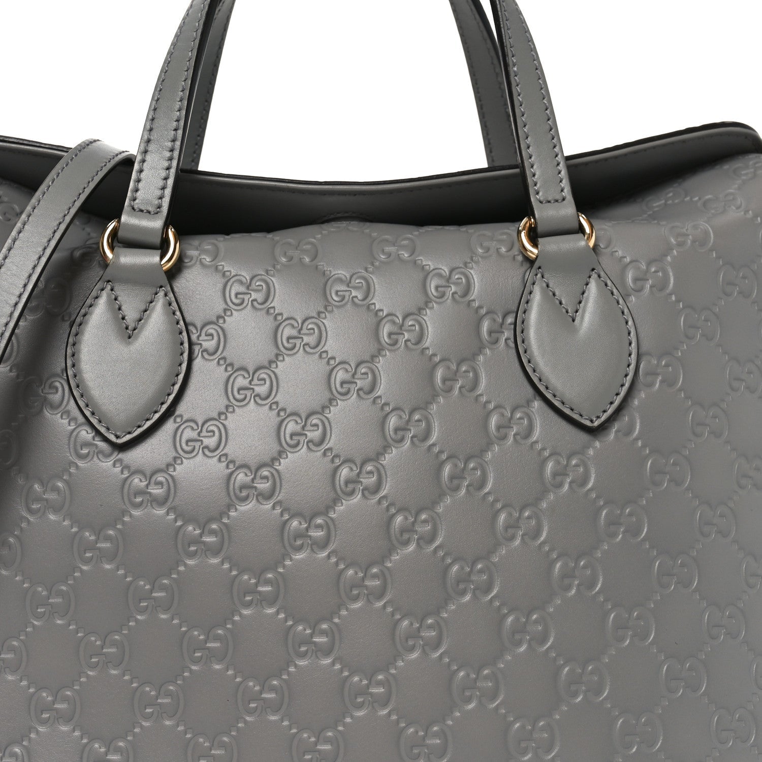Guccissima Linea A Foldover Tote Storm Grey