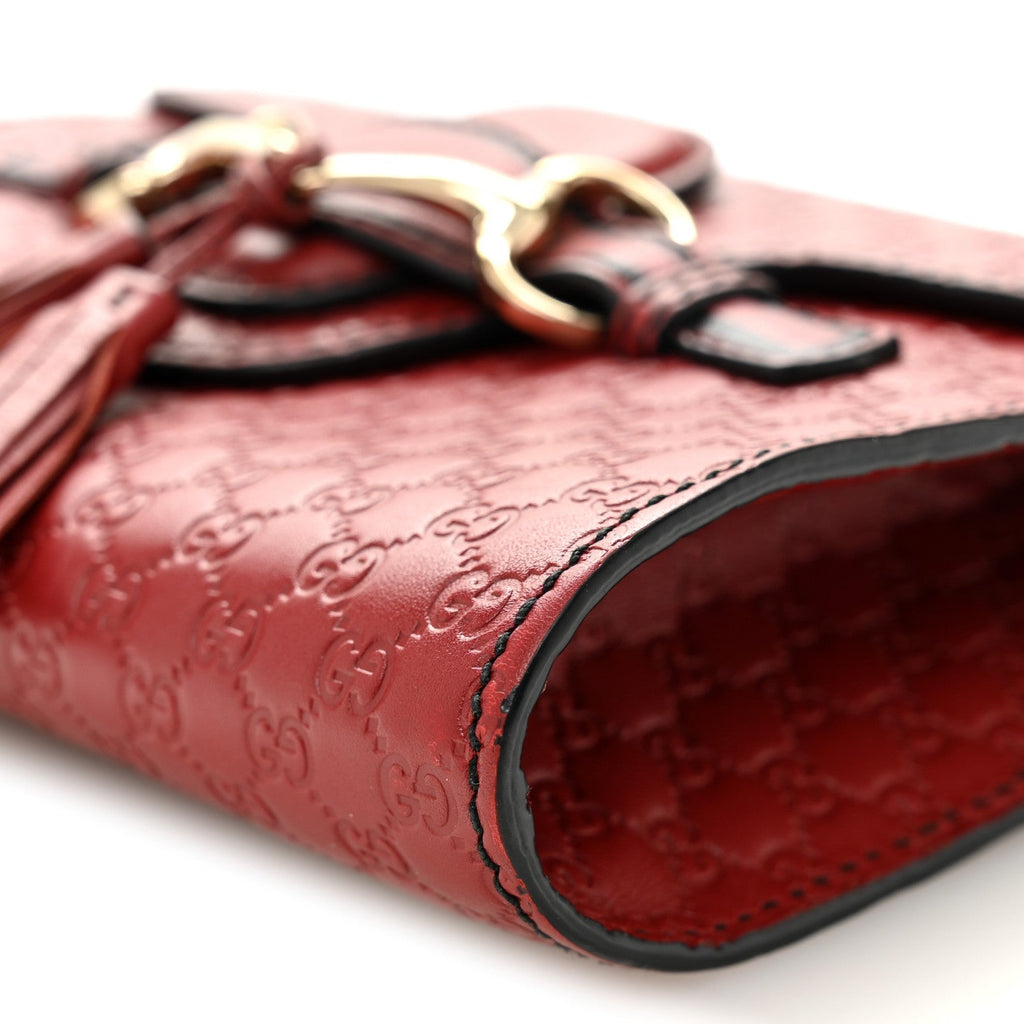 Soft Microguccissima Mini Emily Chain Shoulder Bag Rosso