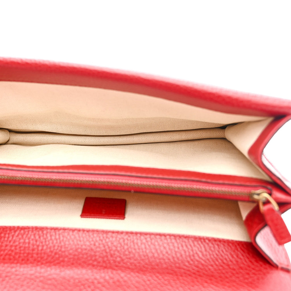Dollar Calfskin Swarovski Crystal Small Dionysus Shoulder Bag Hibiscus Red