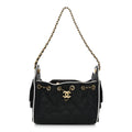 Braided Raffia Calfskin Quilted Mini Chanel 25 Handbag Black White