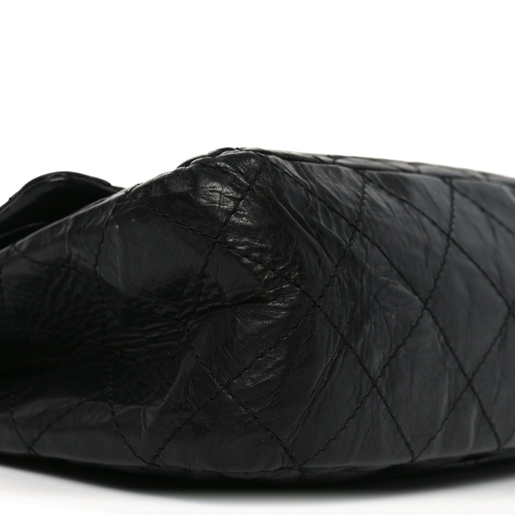 Aged Calfskin Quilted 2.55 Reissue 226 Flap Black