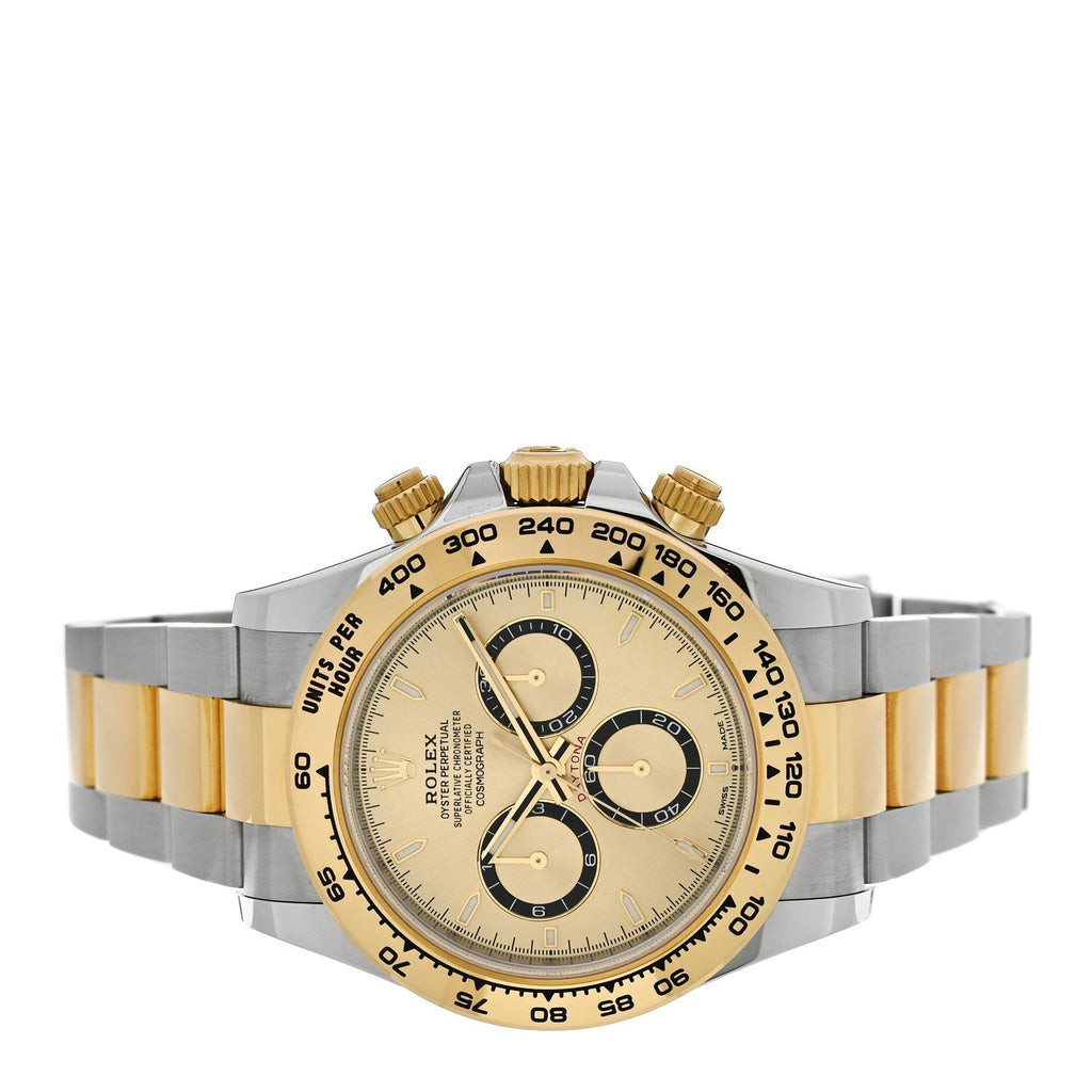 Stainless Steel 18K Yellow Gold 40mm Oyster Perpetual Cosmograph Daytona Watch Champagne 126503