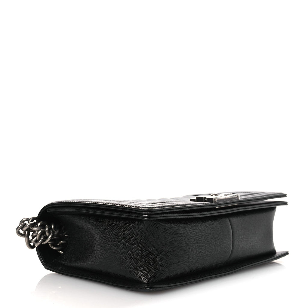 Caviar Quilted New Medium Boy Flap Black
