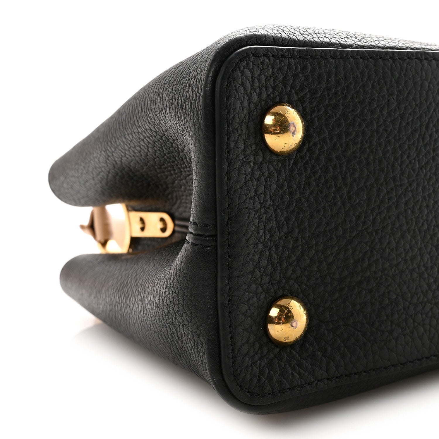 Taurillon Capucines MM Black Beige Red