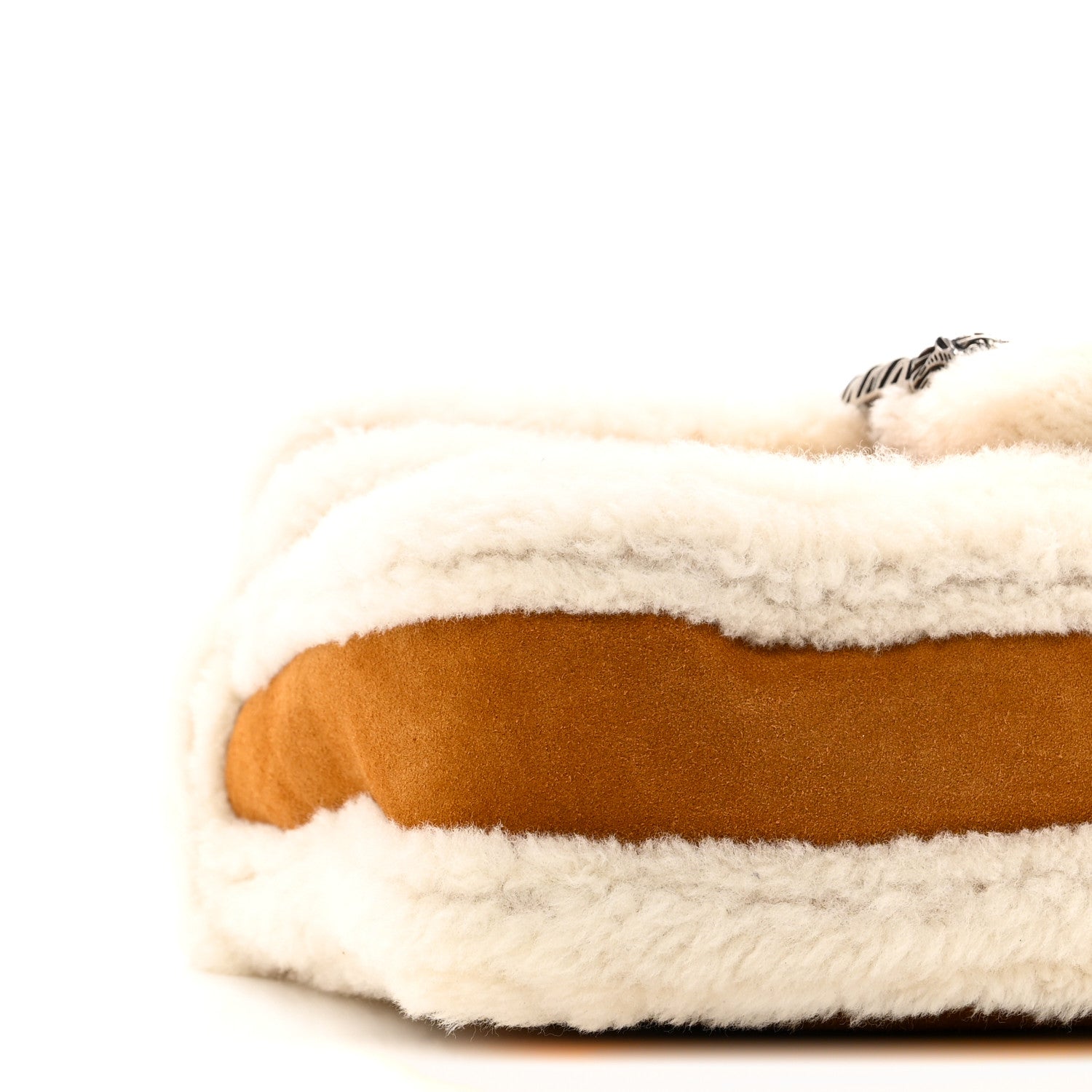 Suede Shearling Small Dionysus Bag Honey Beige Milk