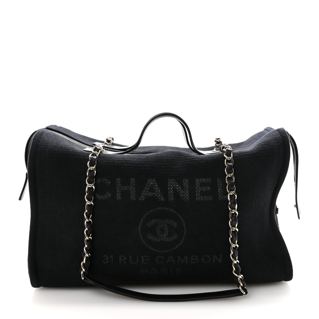 Mixed Fibers Large Deauville Bowling Bag  Black