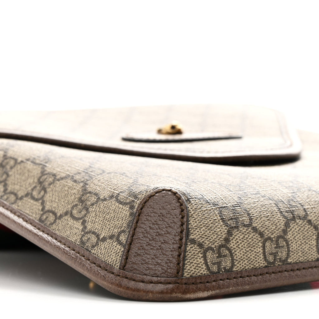 GG Supreme Monogram Web Medium Neo Vintage Flap Messenger Bag Beige New Acero