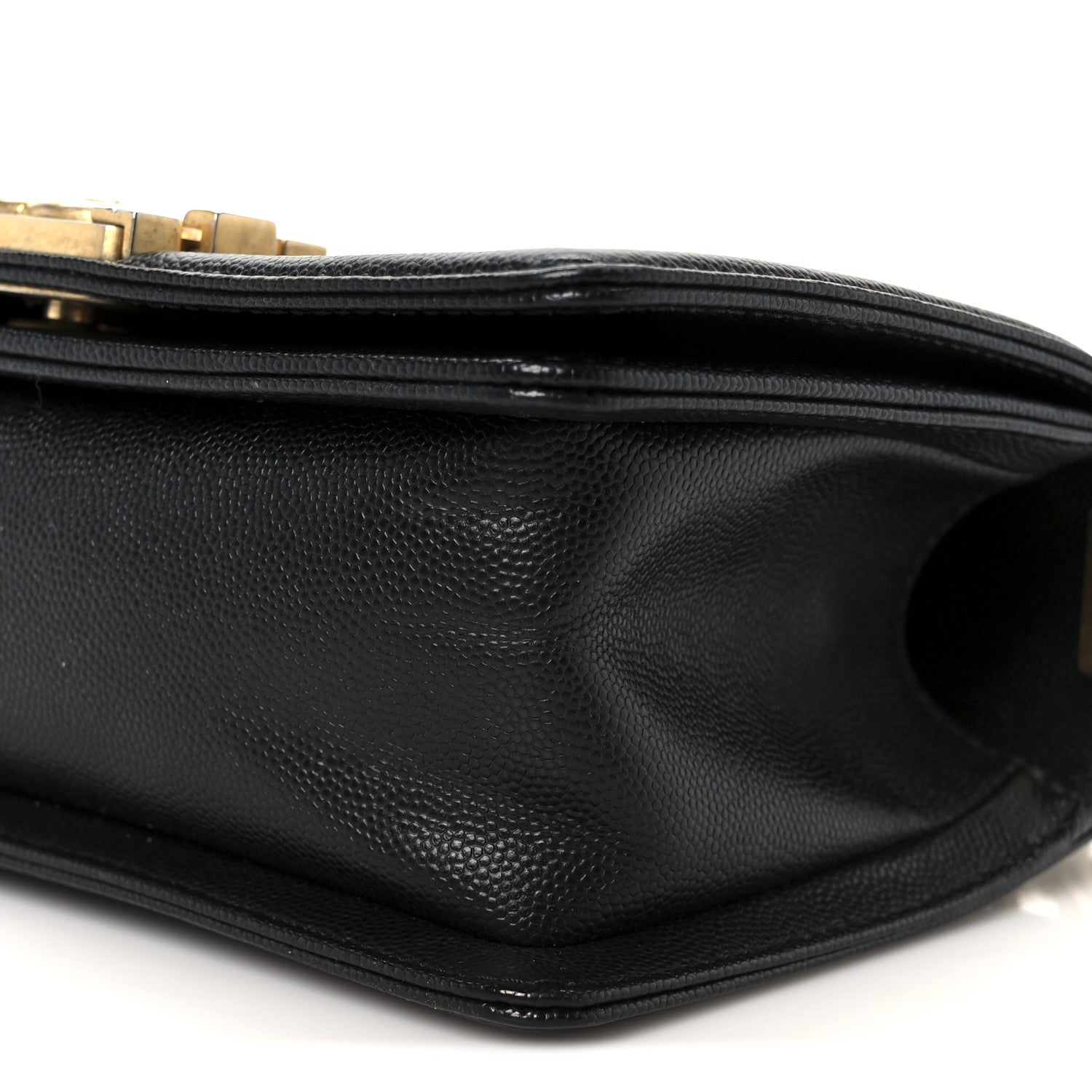 Caviar Quilted Small Boy Flap Black